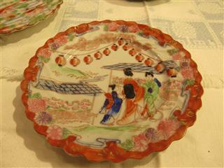 VTG LOT OF 19 JAPANESE EGGSHELL PORCELAIN PLATES, SAUCERS, CUPS & CREAMER-